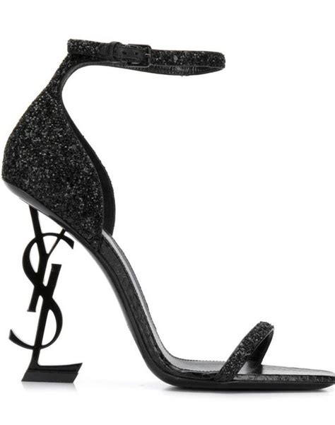 ysl heels black sparkly|YSL heels black suede.